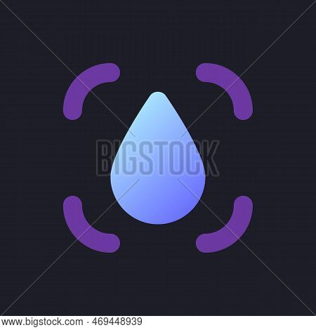 Blur Transition Flat Gradient Fill Ui Icon For Dark Theme. Video Effect. Post-production Technique. 