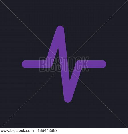 Heartbeat Animation Effect Flat Gradient Fill Ui Icon For Dark Theme. Video Editing Feature. Pixel P