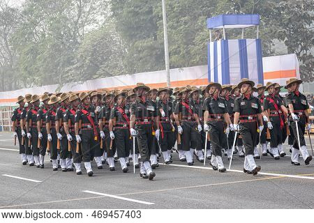 Assam Rifles Officers Preparing For Taking Part In The Upcoming Indian Republic Day Parade At Indira