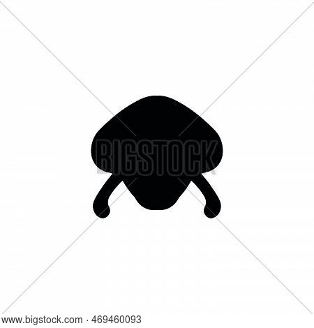 Alien Ship Icon. Simple Style Space Science Poster Background Symbol. Brand Logo Design Element. Ali