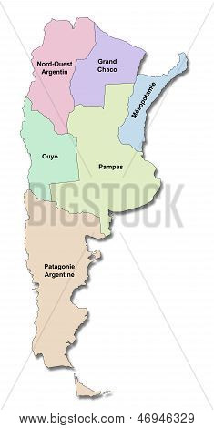 แผนที่ของประเทศอาร์เจนตินา
