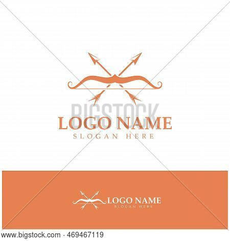 Crossbow Logo With Archery Concept Modern Icon Illustration Design Vector Template