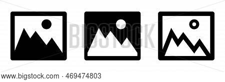 Gallery Icon Icon Set. Picture Icons Set. Image Icon, Picture Symbol, Photo Signs On White Backgroun
