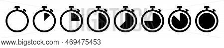 Timer Icon Collection.set Of Timer And Stopwatch Icons.countdown Timer Vector Icons.symbol Timer On 