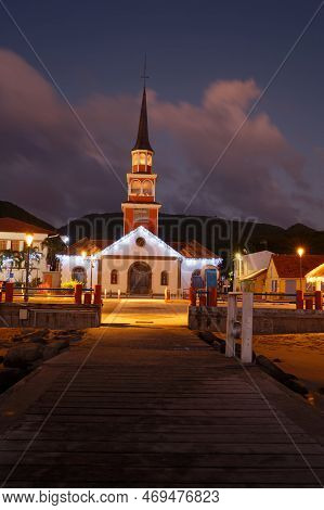 The Saint-henri Church Of Anses-darlet, Near The Beach, Is Known As One Of The Most Beautiful Sites 