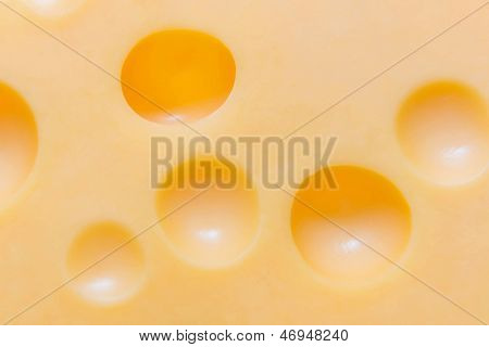 Schweizer Käse mit großen Löchern