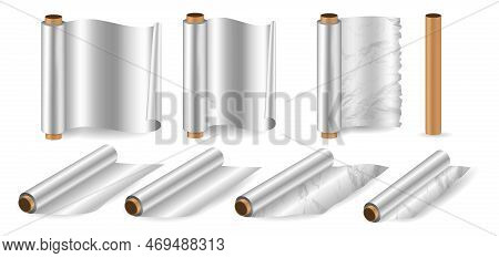 Roll Of Aluminum Foil Isolated On White