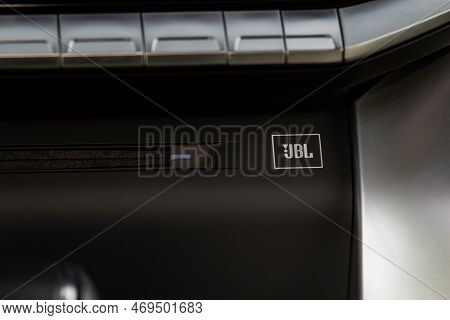 Moscow, Russia - December 11, 2021 Toyota Land Cruiser 300 (j300) Car Cd Slot Bay And Radio Control 