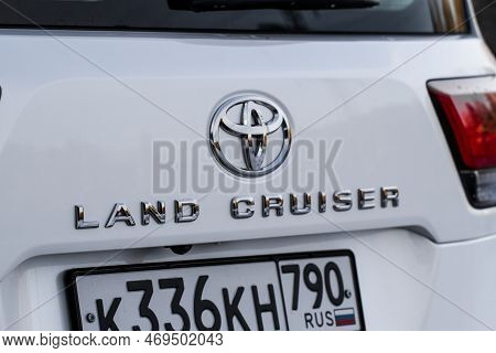 Moscow, Russia - December 11, 2021 Toyota Land Cruiser 300 (j300), Full-size Suv Car. Exterior Rear-