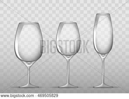 Wine Glass Realistic Isolated On White Background
