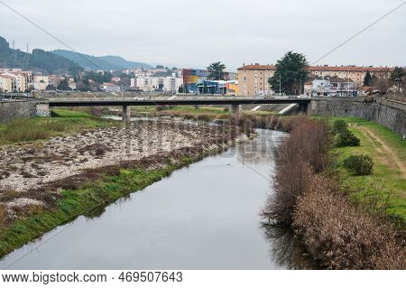 Ales, Occitanie, France, 12 30 2022 - The Gardan River And Natural Surroundings At The Border Of The