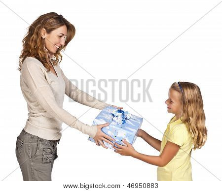 Mor og datter på morsdag eller fødselsdag