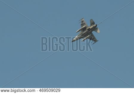 Nakhon Pathom, Thailand - January 14, 2023 : Stunt Flying, The Performance Of Aerial Feats Requiring