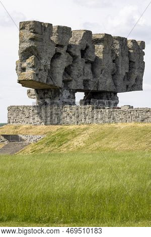 Majdanek; Lublin; Poland - May 25, 2022: Monument To The Fight And Martyrdom In Majdanek Nazi Concen