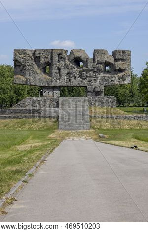Majdanek; Lublin; Poland - May 25, 2022: Monument To The Fight And Martyrdom In Majdanek Nazi Concen