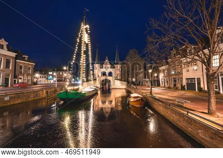 An Evening In Sneek, Friesland, The Netherlands. December 18 2022.