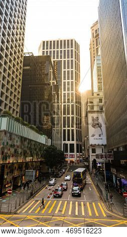 A Cityscape Of Pedder Street Central, Hk 22 Jan 2023