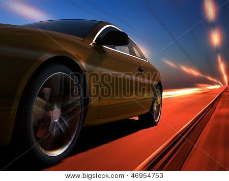 Bilen susede langs vejen