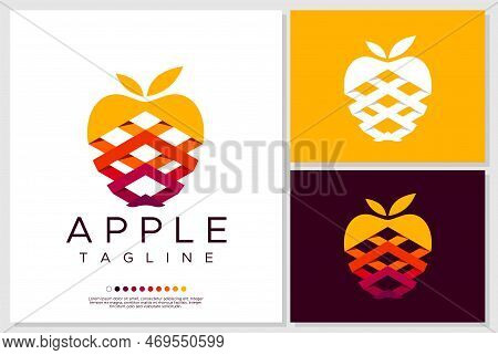 Apple Logo Design Branding. Modern Apple Logo Template.