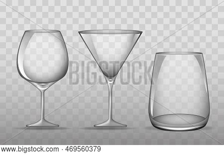 Wine Glass Realistic Isolated On White Background