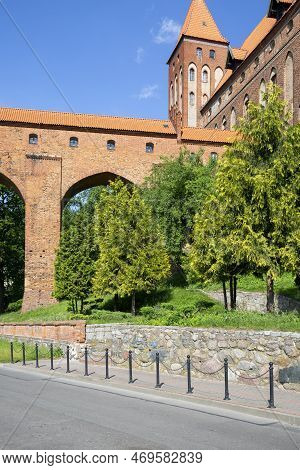 Kwidzyn, Poland - June 25, 2020: 13th Century Medieval Kwidzyn Castle, Monumental Brick Gothic Castl