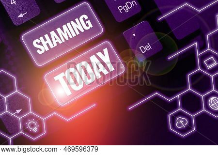 Inspiration Showing Sign Shaming. Business Idea Subjecting Someone To Disgrace, Humiliation, Or Disr