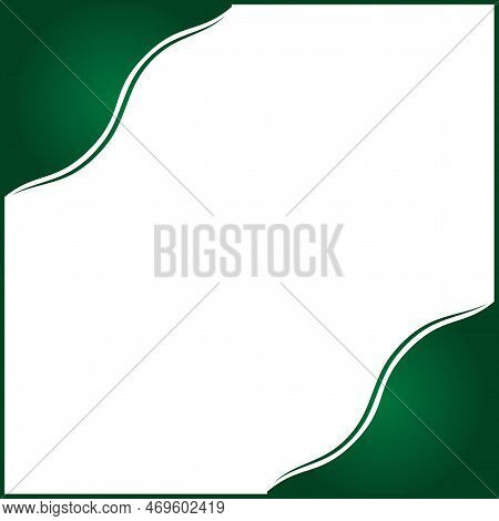 Green And White Background Frame Templet Design