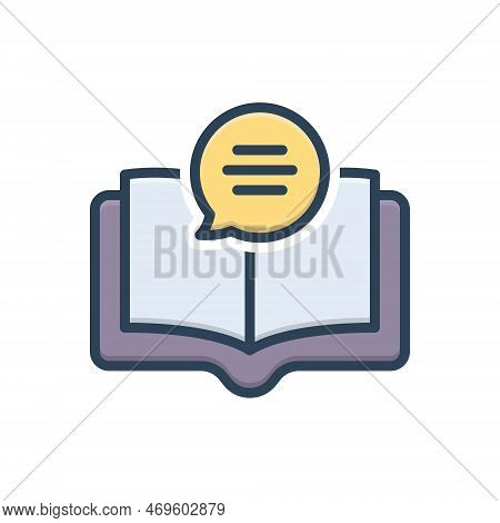 Color Illustration Icon For Topic Theme Lesson Subject Topic Book Chapter Message