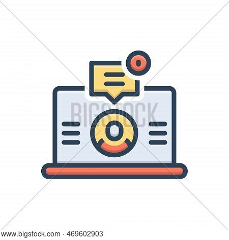 Color Illustration Icon For Respond Response Reaction Reply-to Repercussion Communication Answer Mes