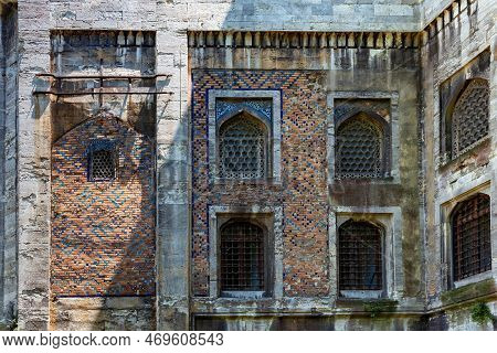 Details Of The Back Facade Of The Tiled Kiosk. Is A Pavilion Set Within The Outer Walls Of Topkapi P