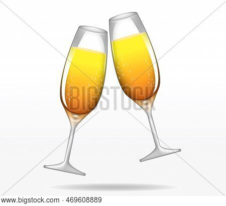 Wine Glass Realistic Isolated On White Background