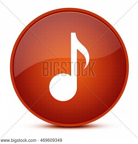 Music Aesthetic Glossy Brown Round Button Abstract Illustration