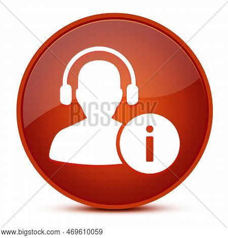 Help Desk Aesthetic Glossy Brown Round Button Abstract Illustration