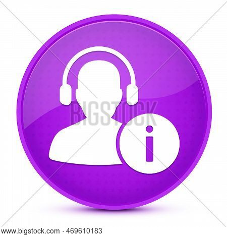 Help Desk Aesthetic Glossy Purple Round Button Abstract Illustration