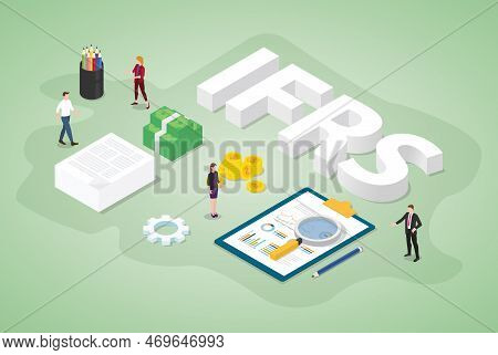 Ifrs International Financial Reporting Standards Concept With Team People And Report Document With I