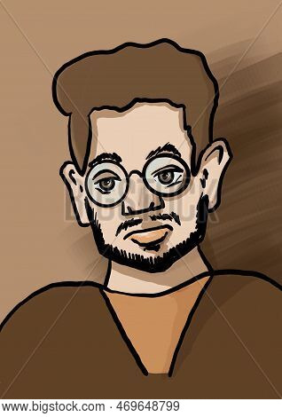 A Person With A Big Glases On Face