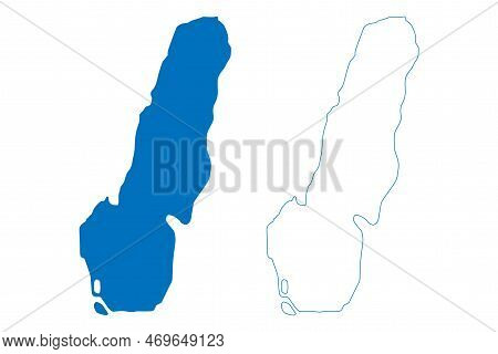 Lake Cameron (canada, United States, North America, Us) Map Vector Illustration, Scribble Sketch Cam