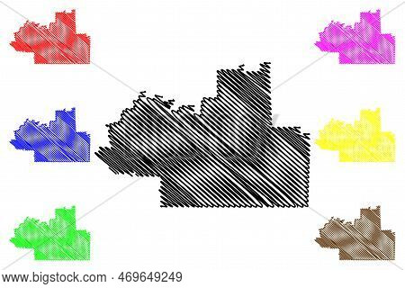 Candelaria Municipality (free And Sovereign State Of Campeche, Mexico, United Mexican States) Map Ve