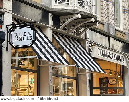 The Hague, netherlands - january 23 2023: store front and sign of a store of dille & Kamille home goods