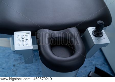 Part Of Microscope For Ophthalmological Eye Correction. Laser Eyesight Operation. Stock Photo