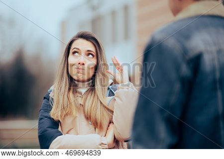 Woman Tired Of The Endless Explanations Of Her Boyfriend