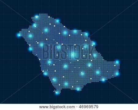 Pixelkarte Saudi Arabien