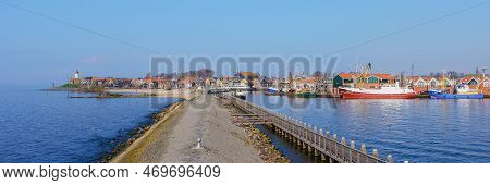 Urk Flevoland Netherlands May 2017 Fishing Harbor Of Urk Holland With Fishing Boats Fishing Village 