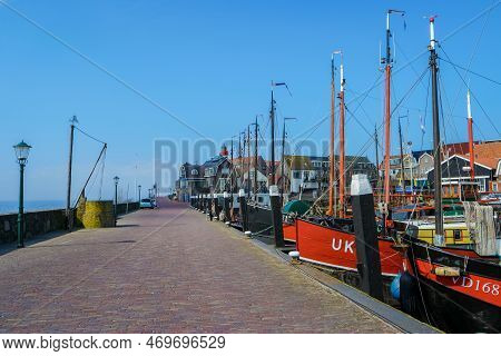Urk Flevoland Netherlands May 2017 Fishing Harbor Of Urk Holland With Fishing Boats Fishing Village 