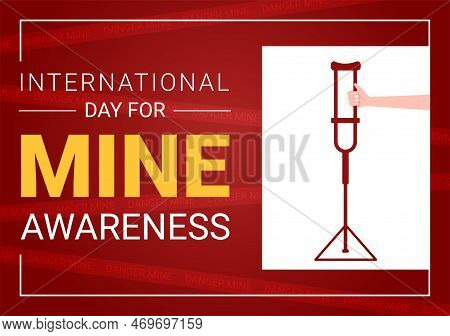International Mine Awareness Day On April 04 Illustration With Do Not Step On Landmines For Web Bann