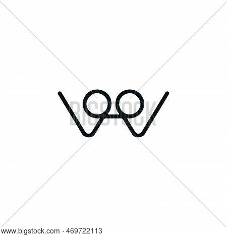Phoropter Icon. Simple Style Eye Exam Poster Background Symbol. Phoropter Brand Logo Design Element.