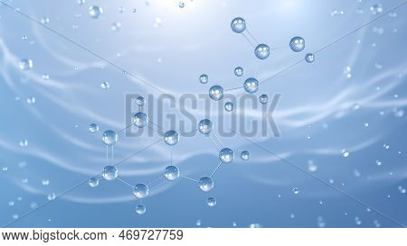 3-indolepropionic Acid Molecular Structure, 3d Model Molecule, C11h11no2, Structural Chemical Formul