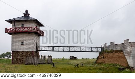 Limes Castle At Pohl In Hessen By Day