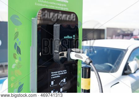 Tarragona, Spain - September 10, 2019: Vestel Wallbox Electric Car Charger