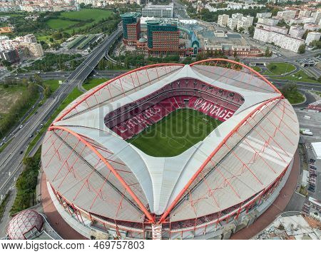 Lisbon, Portugal - October 22, 2022: Estadio Do Sport Lisboa E Benfica. Multi-purpose Stadium Locate
